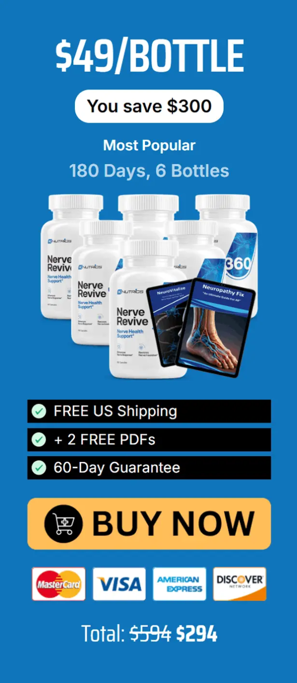 Nerve Revive 360 six bottle best value package offer